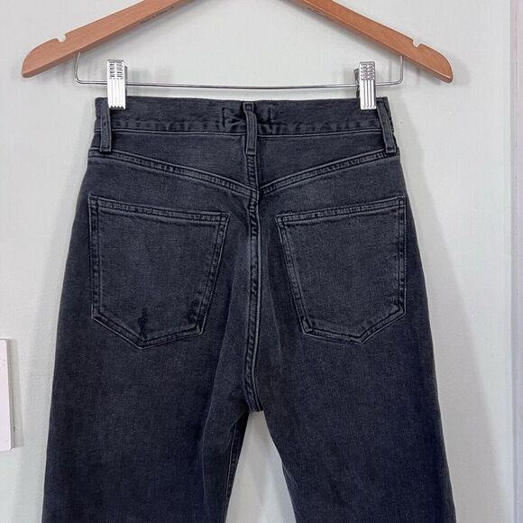 Agolde Jeans 24 Distressed High Waist Organic Cotton High Rise Button Closure - Picture 4 of 10